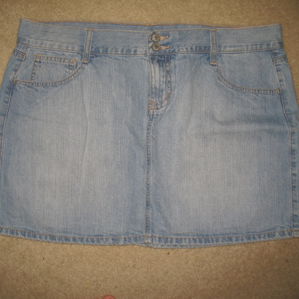 Old Navy Denim Blue Jean Skirt Size 14 B3